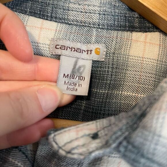 Carhartt Plaid Button Down Shirt Size Medium - Picture 3 of 8